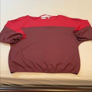 New York & Company , two color , 3/4 sleeve blouse